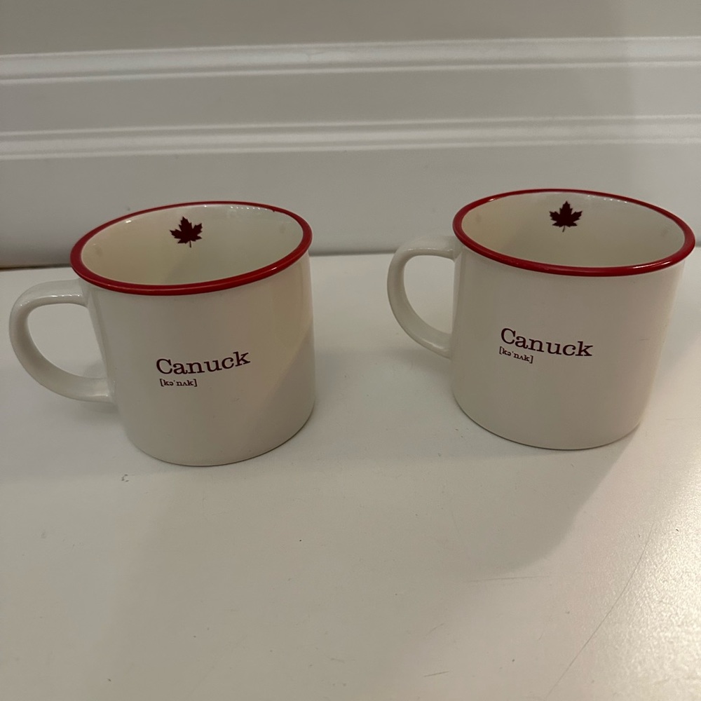 Set of 2 Canuck Coffee Mug Definition of Canadians Canada Cup Lumberjacks Hockey